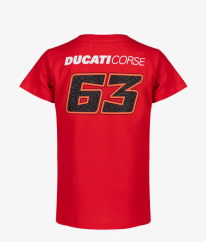 Dětské triko VR46 BAGNAIA 63 Ducati Corse červené 532907