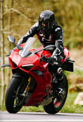 Moto kalhoty RICHA STRADALE červené kožené