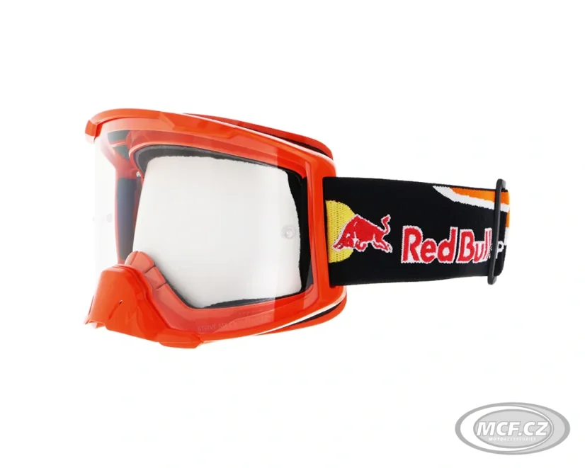 Motokrosové brýle RED BULL STRIVE 015 oranžové s čirým sklem