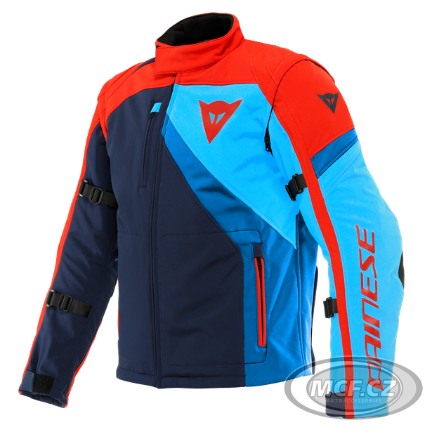 Moto bunda DAINESE RANCH TEX black-iris/red/light blue