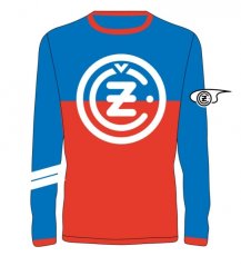 Dres ČZ LOGO Retro modro/červený 19107