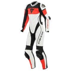 Dámská moto kombinéza DAINESE IMATRA bílo/fluo červeno/černá