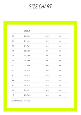 Tabulka velikostí bot VR46