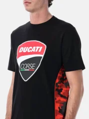 Pánské triko DUCATI CORSE CAMU černé 26 36001