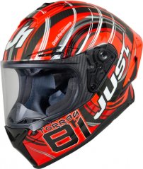 Moto přilba JUST1 J-GPR TORRES REPLICA carbon červená