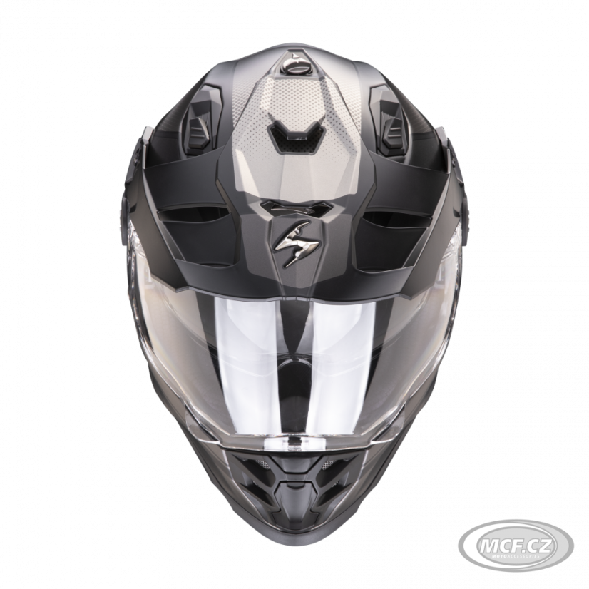 Moto přilba SCORPION ADF-9000 AIR TRAIL matná černo/stříbrná