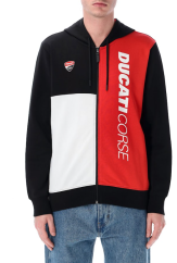 Pánská mikina DUCATI COLOR BLOCK černo/červeno/bílá 25 26001