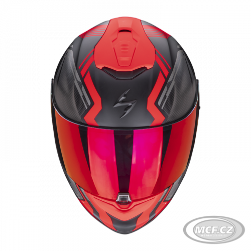 Moto přilba SCORPION EXO-1400 AIR CORSA matná černo/červená