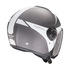 Moto přilba SCORPION EXO-CITY II SHORT matná stříbrno/bílá