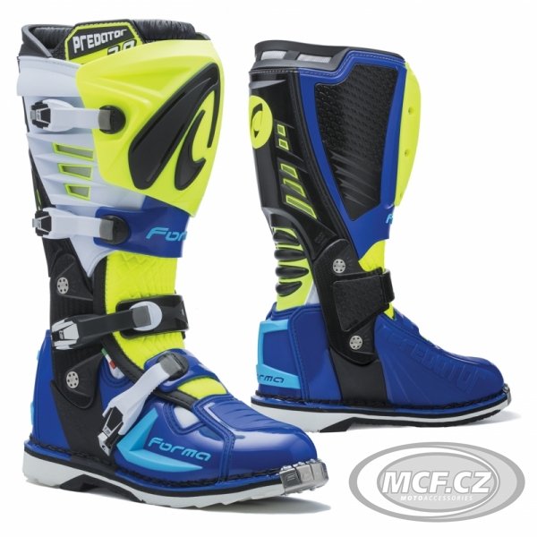 Moto boty FORMA PREDATOR 2.0 fluo žluto/bílo/modré