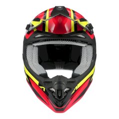 Moto přilba ASTONE MX800 RACERS červeno/neonově žlutá + 2 ks brýle ARNETTE zdarma