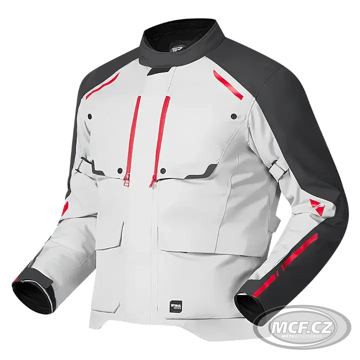 Moto bunda RICHA TAURUS šedo/červená