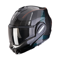 Moto přilba SCORPION EXO-TECH EVO CARBON CAD černo/zelená