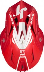 Kšilt JUST1 J18 PULSAR červeno/bílý