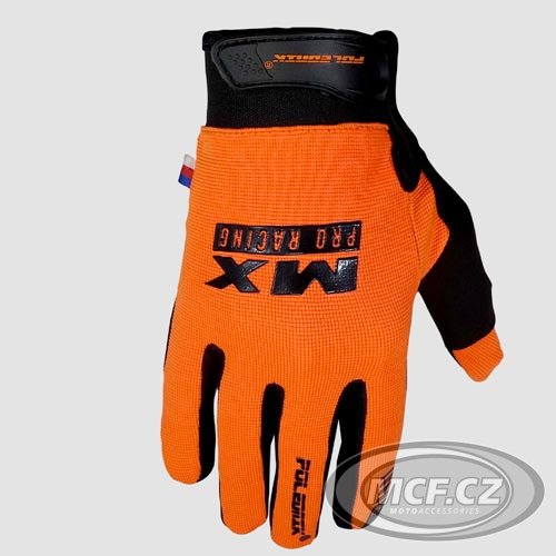 Moto rukavice POLEDNIK MX PRO EVO neonově oranžové