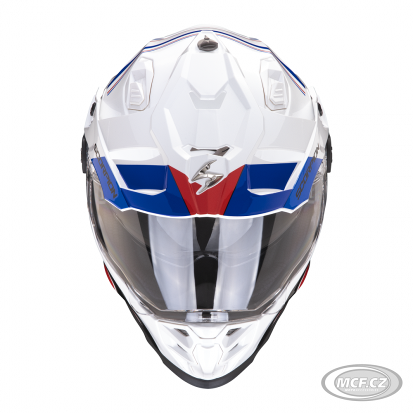 Moto přilba SCORPION ADF-9000 AIR DESERT bílo/modro/červená