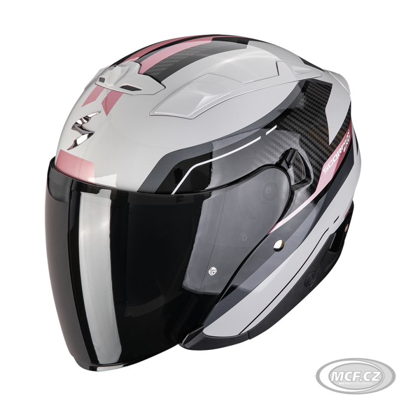 Moto přilba SCORPION EXO-230 HIPE šedo/růžová