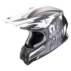 Moto přilba SCORPION VX-16 EVO AIR SLANTER matná černo/stříbrná