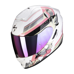 Moto přilba SCORPION EXO-1400 EVO AIR GAIA perleťové bílo/růžovo/zelená