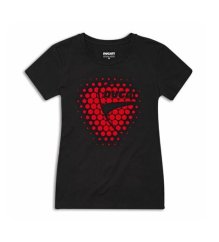 Dámské triko DUCATI HEART červeno/černé 98771099