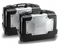 Sada bočních kufrů Kappa KGR33PACK2 černo/stříbrné 33L