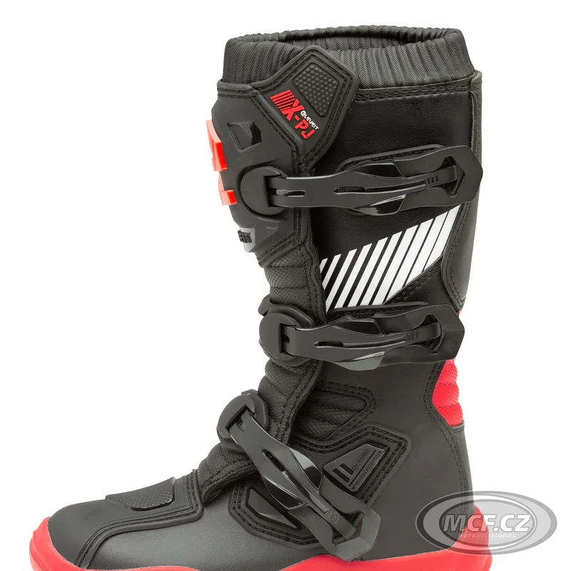 Dětské moto boty ELEVEIT X-PEAK černo/červené