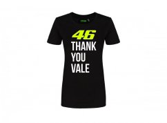 Dámské triko Valentino Rossi VR46 "Thank you Vale" černé 428104