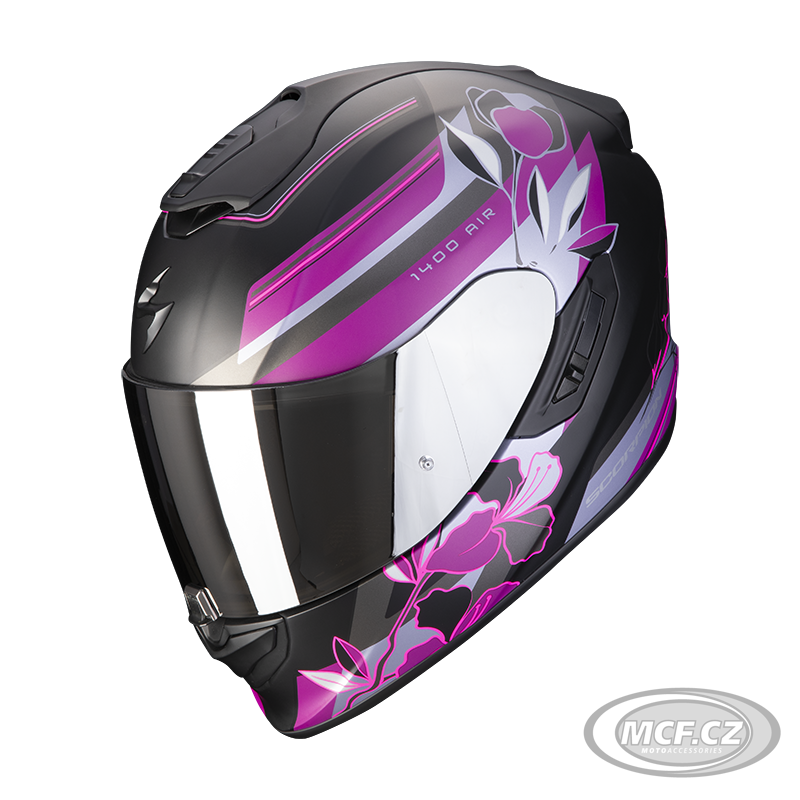 Moto přilba SCORPION EXO-1400 EVO AIR GAIA matná černo/růžová