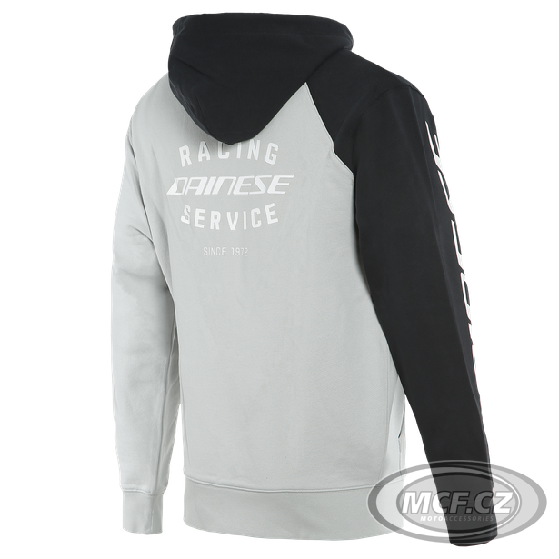 Mikina DAINESE RACING SERVICE FULL ZIP HOODIE šedo/černá