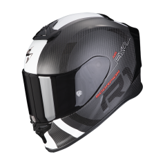 Moto přilba SCORPION EXO-R1 CARBON AIR MG matná černo/bílá
