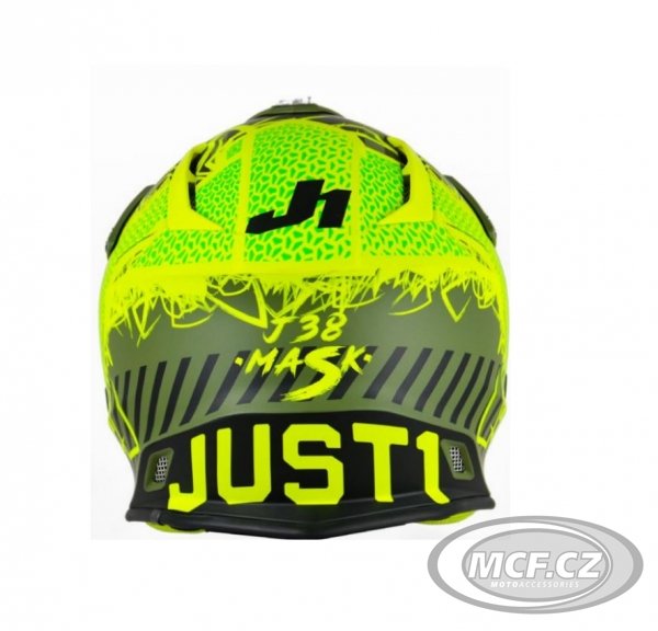 Moto přilba JUST1 J38 MASK matná neonově žluto/černo/zelená