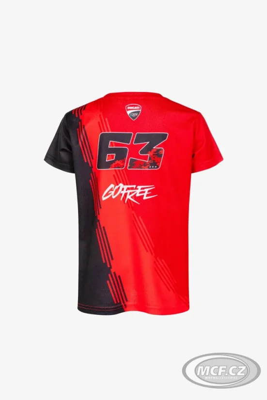 Dětské triko BAGNAIA 63 Ducati Corse červené 568207