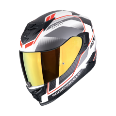 Moto helmet SCORPION EXO-520 EVO AIR LENA matte white/silver/red