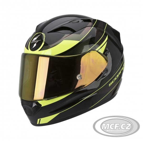 Moto přilba SCORPION EXO-1200 AIR FULMEN černá/chameleon/žlutá fluo