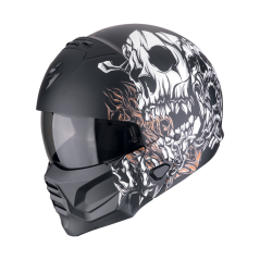 Moto přilba SCORPION EXO-COMBAT II GENESIS matná černo/bílo/zlatá