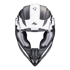 Moto přilba SCORPION VX-16 EVO AIR SLANTER matná černo/stříbrná