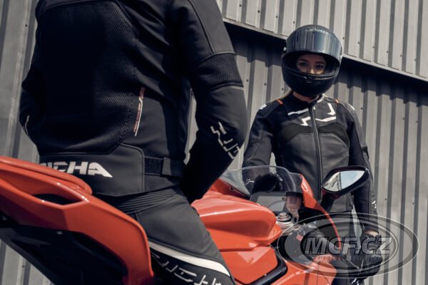 Motorcycle leather jacket RICHA STRADALE EVO black/black leather
