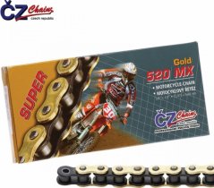Řetěz ČZ 520 MX 118 článků zlatý
