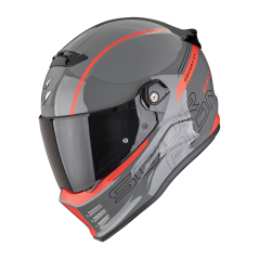 Motorcycle helmet CORPION COVERT FX DANKO grey/red