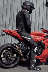 Motorcycle leather jacket RICHA STRADALE EVO black/black leather