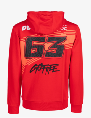 Mikina VR46 BAGNAIA 63 Ducati Corse červená 531907