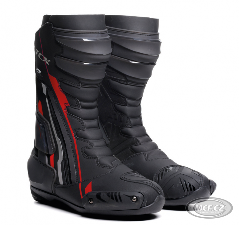 Moto boty TCX S-TR1 černo/červeno/bílé
