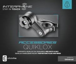 Rychloupínací držák Interphone Quiklox s úchytem na řídítka, černý SMQUIKLOXHANDLEBAR