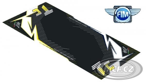ATV, kart, motorcycle carpet 160x200cm Hurly HUSQVARNA TC 2T black/yellow - Velikost: UNI