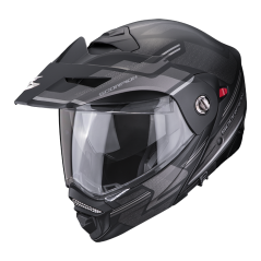 Motorcycle helmet SCORPION ADX-2 CARRERA matt black/silver - PINLOCK INCLUDED