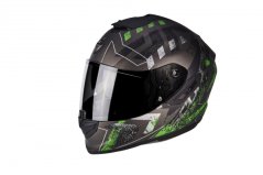 Moto přilba SCORPION EXO-1400 AIR PICTA matná stříbrno/zelená