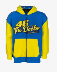 Dětská mikina VR46 VALEYELLOW žluto/modrá 504417