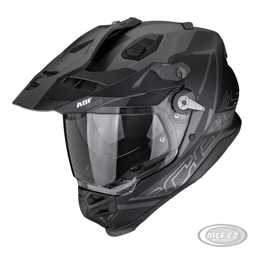Moto přilba SCORPION ADF-9000 AIR SUMMIT matná černo/stříbrná