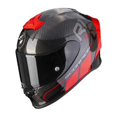 Motorcycle helmet SCORPION EXO-R1 EVO CARBON AIR CORPUS II red