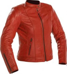 Dámská kožená bunda RICHA LAUSANNE červená bordeaux - nadměrná velikost